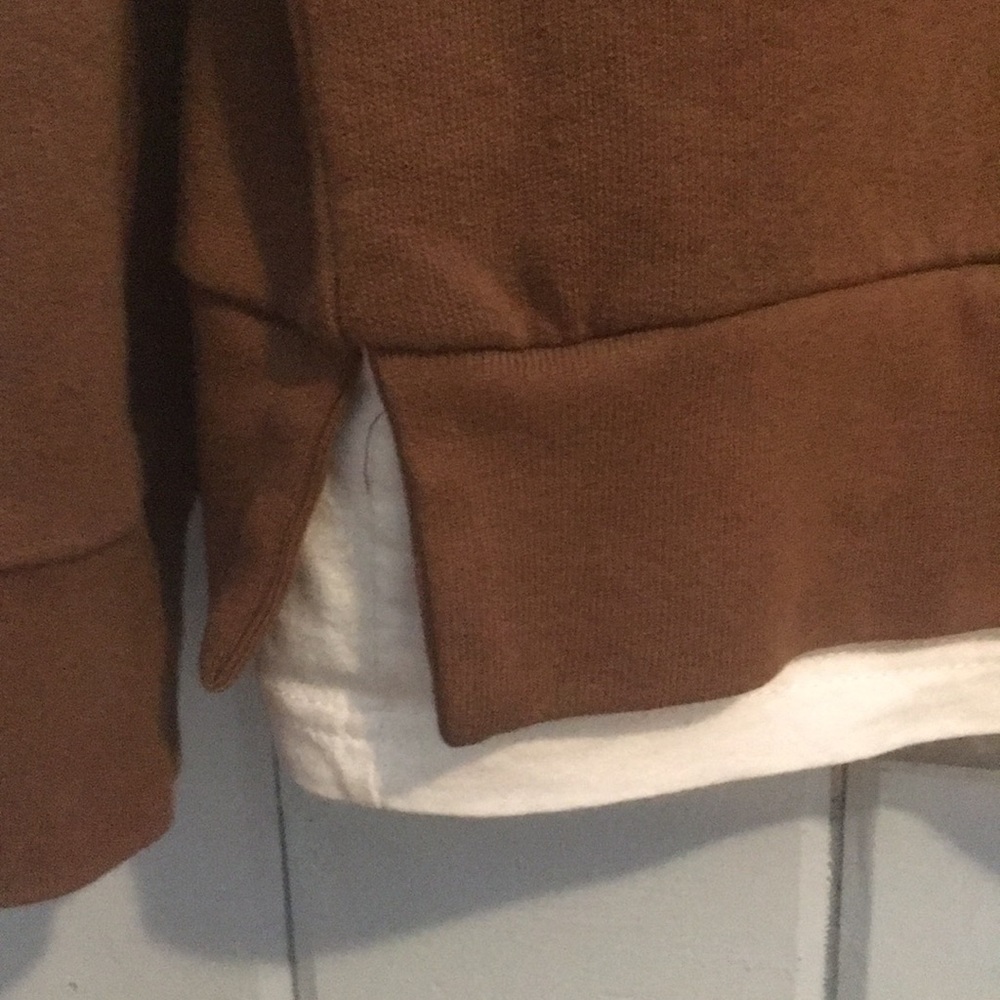 brown sweatshirt from zara